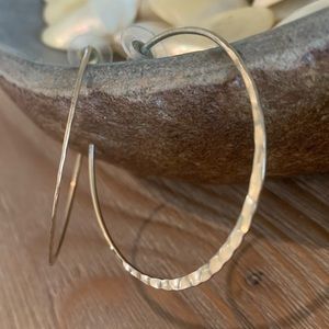 Hammered gold tone hoops